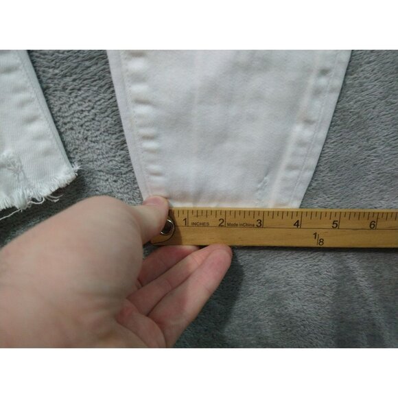Abercrombie Fitch Jeans Women 4 White Harper Low Rise Super Skinny Distressed - Picture 6 of 9